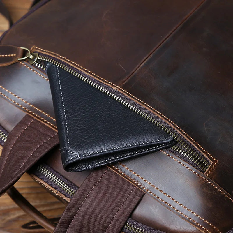 NZPJ Retro Genuine Leather Men's Backpack