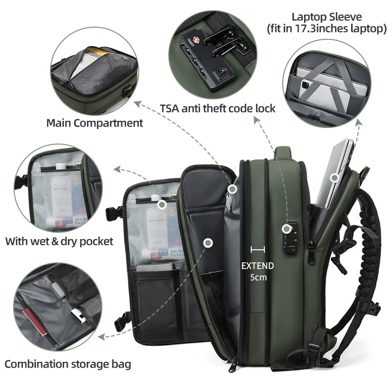 Men’s 17-inch Travel & Laptop Backpack