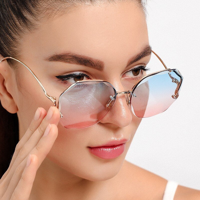 Women Gradient Ins Sunglasses