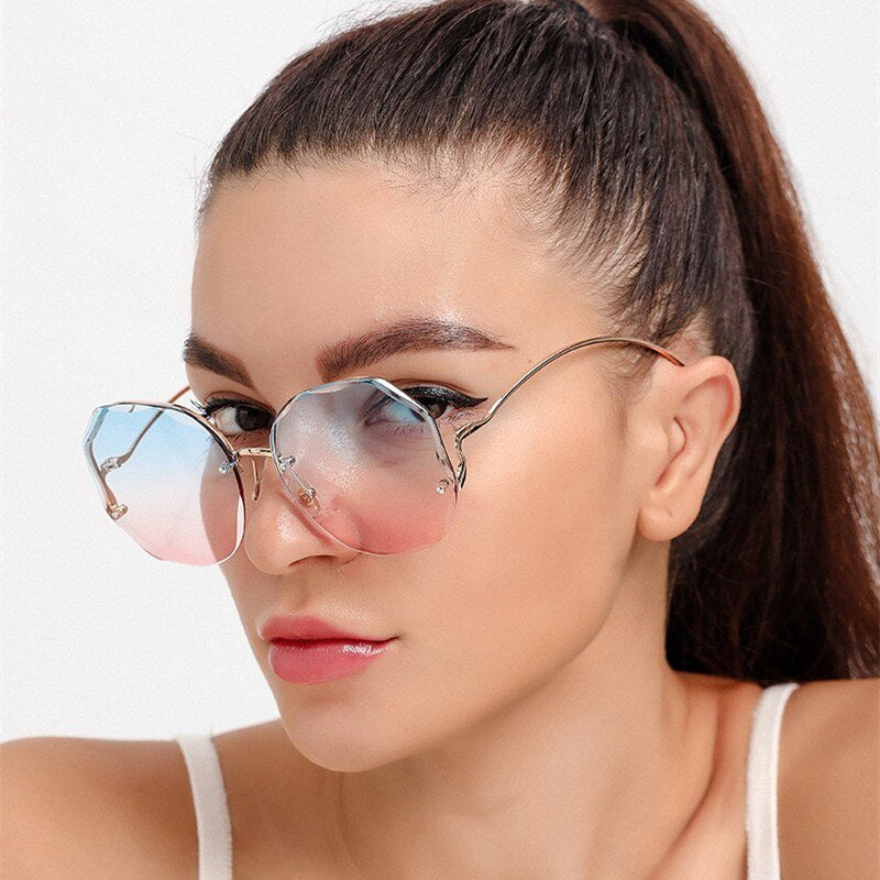 Women Gradient Ins Sunglasses